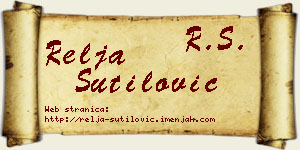 Relja Šutilović vizit kartica